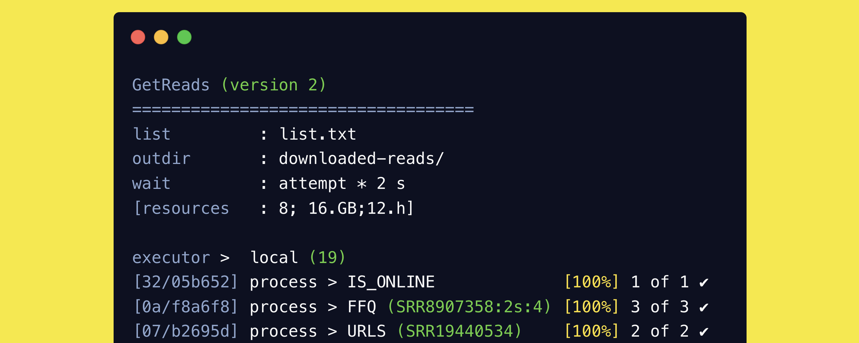 Get FASTQ reads from NCBI: an automated workflow